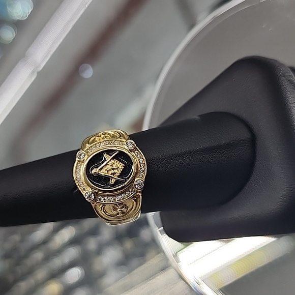 BRAND NEW Sterling Silver 925 Masonic Mason Symbol Ring - Picture 6 of 7